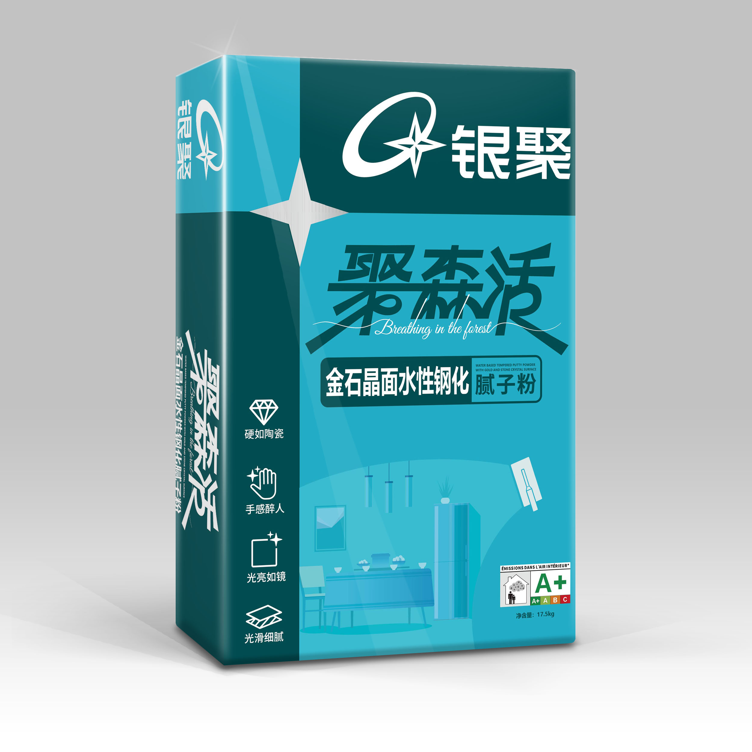 聚森活金石晶面水性钢化腻子粉